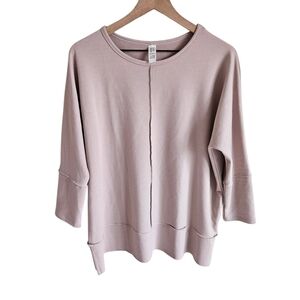 Spanx Pale Pink Perfect Length 3/4 Sleeve Dolman Sweatshirt